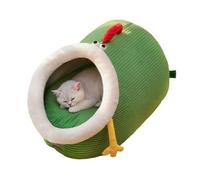 Cat Bed Cave - Warm Hideaway House with Removable Washable Cushion, Cozy Mouth Open Design with Comfort Function, Pet Bed for Small Kittens, Puppy, Indoor, Outdoor, Winter, Home