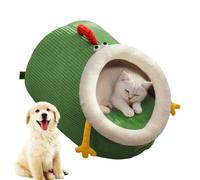 Cat Bed Cave - Warm Hideaway House with Removable Washable Cushion, Mouth Open Design with Comfort Function, Pet Bed for Small Kittens, Puppy, Interior, Outdoor, Winter, Home