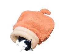 Cat Bed Cave, Winter Cozy Cat, Comfortable Pet Snuggle, Sack Cat Bed, Cave Sleeping Bag, Cozy Pet Cave Cozy Cat Bed Cave with Self-Warming Features for Cats and Small Dogs
