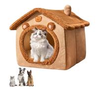 Cat Bed for Indoor Cats Adorable Cozy Cat Cave Bed, Removable Cushion Pillow, Soft Warm Pet House & Cute Bear Pet Nest for Kittens and Small Dogs. (S)