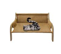 Cat Bed Hammock - Salón de hamacas de Malla Alta con Marco de enfriamiento | Plataforma de Descanso de Verano Transpirable para Gatitos, Camas para Mascotas, Estilo MEU
