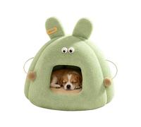 Cat Bed House - Windproof Cute Bunny Design Enclosure with Removable Cushion, Enclosed Cat Bed | Sleeping Spot for Kitten, Pet, Outdoor Winter Indoor, Christmas, Home, Apartment, Gift Idea