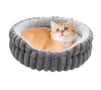 Cat Bed Nest, Indoor Pet Bed, Donut Round Design, Calming Plush Material, Warm Cozy Structure, Ideal for Winter Sleeping, Outdoor Travel and Cold Weather Comfort for Puppies and Small Animals