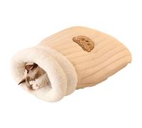 Cat Bed - Pet Bed | Bed For Cats | Linen Fabric Bed Cave | Washable Cozy Cat Beds Washable Cozy Cat Beds, Easy Access Cat Sleeping Bag With Cute Bear Pattern Cat Sleeping Bag Bear Pattern For Pets