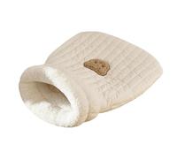 Cat Bed - Pet Bed | Bed For Cats | Linen Fabric Bed Cave | Washable Cozy Cat Beds Washable Cozy Cat Beds, Easy Access Cat Sleeping Bag With Cute Bear Pattern Cat Sleeping Bag Bear Pattern For Pets