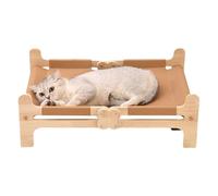 Cat Bed, Portable Pet Cot, Elevated Lounger, Breathable Mesh, Lightweight Frame, Quick Assembly, All-Season Comfort, Perfect for Balcony, Garden, Patio, Lawn, Camp, Indoor, 60x36.5x21cm