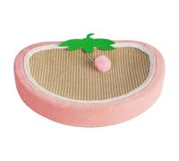 Cat Bed Scratch - Almohadilla de rascado Ovalado de Gato | Sisal Bed Strawberry Pet Ranging Pady | Suministros para Mascotas de para Dormir para Gatito Sofá de Perros pequeños Sofá Alfombra de la