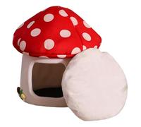 Cat Bed Tent Cave, Mushroom Shape Pet Bed, Cozy Pet Sleeping Cave, Warm Cat Sleeping Tent, Puppy House Pet Bed, Small Pet Cave Bed, Decorative Cat Bed, Washable Pet Cushion Bed for Winter