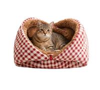 Cat Bed - Washable Foldable Mat for Cat | Thick Plush Nest with Soft Padding, Calming Shelter for Travel, Outdoor Adventures, Winter Comfort, and Restful Sleep for Kittens, 18.11x16.54 Inches