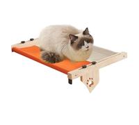 Cat Bed with Cushioned Cover, Wooden Cat Perch, Adjustable Cat Bed, Cats Nesting Seat, Cat Climbing Seat, Comfortable Cat Hammock, Window Cat Hammock Seat, Cats Sleeping Bed, Indoor Cat Perch