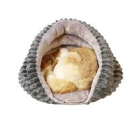 Cat Beds - Cave Bed | Removable Indoor Cat Nest Bed | Velvet Warming Non-Slip House with Tunnel Design Sleeping Beds For Home Travel Winter Outside Balcony Bedroom Outdoor - 45x45x30cm