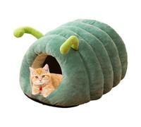 Cat Beds For Indoor Cats, Cozy Pet Cave, Semi Covered Design, Soft Velvet Material, Warm Sleeping Tent, Comfortable Rest, Winter Protection, Small Dog Compatible, Cute Shape