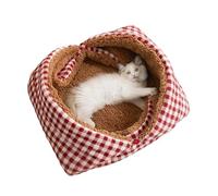 Cat Beds Indoor Cave, Sleeping Nest Plegable, Warm Mat with Soft Plush, Pet Bed with Sturdy Material, Animal Accessories, Cat Bed for Kitten Puppy Small Dogs Outdoor Travel Winter
