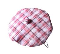 Cat Beret, Puppy French Hat, 5.51-7.09 Inches, Adjustable Artist Beanie with Strap Pet Costume Accessory for Birthday Walking Outfit, Red or Black, Many Breeds