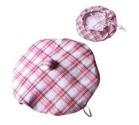 Cat Beret, Puppy French Hat, 5.51-7.09 Inches, Adjustable Artist Beanie with Strap Pet Costume Accessory for Birthday Walking Outfit, Red or Black, Many Breeds