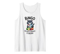 Cat Bingo Porque el Asesinato está Mal Camiseta sin Mangas