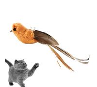 Cat Bird Toy - Refills Bird Teaser, Interactive Stick Toy | Handmade Natural Cat Wand Attachment, Bell Chew, Wand Replacement Heads for Indoor Play, Hunting Practice, Boredom