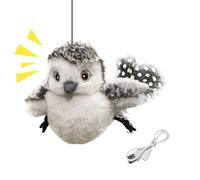 Cat Bird Toy | Snowy Owl Shape - Usb Recargable Touch Activated Kitten For Kittens Living Room Indoor Playing & Travel | Cats With Feature Pet Fun Use While Providing Peace Of Mind For Owners Durin