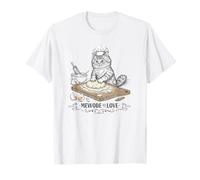 Cat Biscuit Bakery Meowde With Love Cat Knead Em Hombres Mujeres Camiseta
