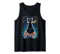 Cat Black Shadow Mystic Magic Feline Witch Soul Power Core Camiseta sin Mangas