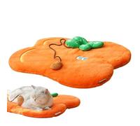Cat Blanket, Soft Kitten Carpet, Interactive Cat Toy Blanket, Pet Thermal Pad For Cats, Washable Cat Floor Pad, Shape Kitten Blanket, Thermal Cat Blanket, Soft Pet Mat For Cats, Cat Carpet With Toy