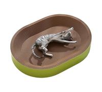 Cat Board de rasguño: Cardboard de Alta Densidad Cardboard Cat Scratcher Bed | Protector de Muebles de Muebles de Ranura elíptica de Garra de molienda | Cuenca de rascado de Caat para áreas de ju