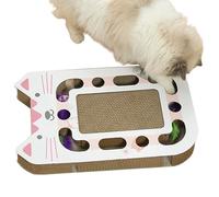 Cat Board de rasguños - Pad, Gato rastreador | Padres de rascador de Gatos interactivos con Bola Teaser | Suministros para Mascotas Resistentes al Desgaste para la Pared de Mesa y Esquina del sofá de