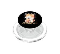 Cat Boba Tea Kawaii Bubble Tea Cat Anime Neko Calico Cat PopSockets PopGrip para MagSafe