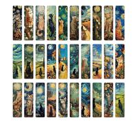 Cat Bookmark, Funny Page Markers, 5.91x1.57 Inches 30 Piece, Lightweight Material, Reading Accessories for Book, Lovers, Teacher, Student, School, Classroom, Christmas and Holiday