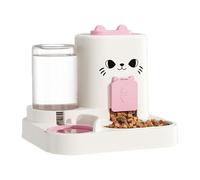 Cat Bowl, Automatic Dry Food Feeder, Water Dispenser Station, Leakproof Feeding Container, Sturdy Smart Setup for Kitten Nutrition and Daily Pet Care, 9.84x8.66x8.27in