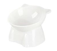 Cat Bowl, Food Dish, Elevated Design Sturdy Pp Tilted Angle Non-Slip Prevent Neck Whisker Fatigue Style Anti-Knock Over, Food Bowls for Pets 5.12 x 3.94 inches