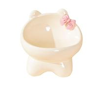 Cat Bowl, Pet Feeding Dish, Non-Slip Cat Bowl, Tall Pet Feeding Bowl, Ergonomic Ceramic Raised Bowl for Cats and Small Dogs Non-Slip Tilted Feeding Dish for Indoor Pets