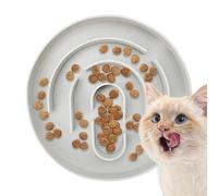 Cat Bowl, Slow Feeder, 6,3 in Pet Dish, Food Holder, Maze Shape, no deslizante, Spill-Proof Design, Portable Tool, Easy Clean for Balcony, Bedroom, Living Room, Interior Use