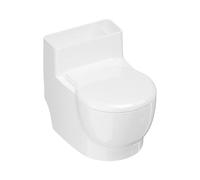 Cat Bowl Toilet Design Feeder - Raised Drink Station for Pet Care | Stainless Steel with Splash Guard Form, Non Slip Bottom Base, Funny Water Holder, Indoor Bathroom Kitchen Corner Feeding Tool