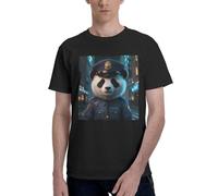 Cat Boxing - Camiseta gráfica de algodón de manga corta con cuello redondo para hombre, tallas S-6XL, Cartoon Panda Street, 4X-Large