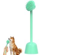 Cat Brush With Long Handle - Dog Grooming Comb Shedding, Silicone Cat Hair Remover | Pet Cleaner Detachable Base, Bristle Tool Indoor Cats, Gentle Grip For Loose Coat And Tidy Mats