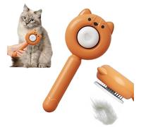 Cat Brush With Release Button | Tangled Hair Slicker Grooming Tool | Skin-Friendly Cat Brush For Effortless Pet Grooming Slicker Cat Grooming Brush With Release Button