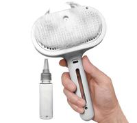 Cat Brush with Steam, autolimpieza ergonómica, 8,3 pulgadas de gran capacidad Water Tank & Deseeding Hair Removal Steamer, Gentle Massage Tool for Home, Shower, Dog, , Pets, Travel,