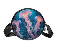 Cat Butterfly - Bolso cruzado casual para mujer, multifuncional, ligero, con correa de hombro ajustable, para compras, senderismo, uso diario, Medusa rosa, 7x1.8 in