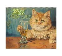 Cat Calendar 2025, Drunk Cats Wall Calendar, Monthly Cat Calendar, Funny Cat Planner, Wall Calendar for Cat Lovers, Cat Lover Organizer, 2025 Cat Planner Calendar, 8.5 X 11in Planner for Home