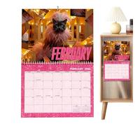 Cat Calendar 2026 | 12-Month Funny Cats Calendar | Enero - Diciembre 2026 Wall Planning Tool For Family Living Room Study Room Office School Decor