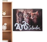 Cat Calendar, 2026 12 Month Wall Planner, 8.27x11.22 inches Cat Themed Desk Organizer and Table Decor for Bedroom, Living Room, Kitchen, Office, School, Holiday, or Housewarming Gift