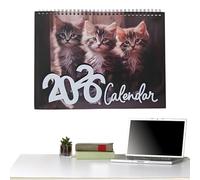 Cat Calendar, 2026 Kitten Wall Calendar, Funny Monthly Planner With Cute Cat Art, Perfect For Friends And Family Home School Office Daily Life Organization, Large Easy, 11.02x8.46 In
