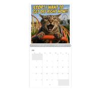 Cat Calendar - 30x0.5cm, 2026 Screaming Kitten 12 Month Planner for Adults, Kids with Hilarious Artwork, Photography Display for Anime Studio, Holiday Decoration, Paper Print Use