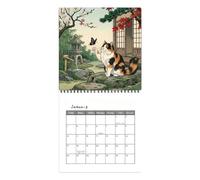 Cat Calendar | Kitten 12 Month Planner Display Schedule Hangable