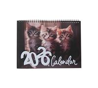 Cat Calendar, Kitten Wall Planner, 11.02x8.46in Funny Illustrated Kitten Art, Large Grid Layout, 2026 Monthly Organizer for Home, School, Office, Friends, Family, Daily Scheduling
