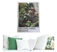 Cat Calendar, Kitten Wall Planner, 2026 Monthly Organizer, Funny Illustrated Feline Art, 11,02 x 8,46 pulgadas, Ideal para Scheduling at Home, Office, School, Perfect for Family and Friends