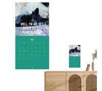 Cat Calendar, Wall Planner, 2026 Daily Grids with Notes, Vibrant Feline Art, Thick Paper, Binding and Hanger, Pre-Marked Holidays, Reminders, Workplace Decor for Display