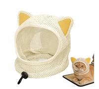 Cat Calming Muzzle, transpirable, anti biting Head Cover Pet Control Soft Comfortable Cat Safety Muzzle for Grooming Bath Nail Trimming Travel Use, for Home Indoor Outdoor Handling Care