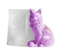 Cat Candle Mold - 3d Silicone Cat Mold | Sitting Cats Shape Cement Art Craft Centerpiece | Resin Soap Molds | Silicone Soap Molds for Dinner Table Home Room Wedding Party